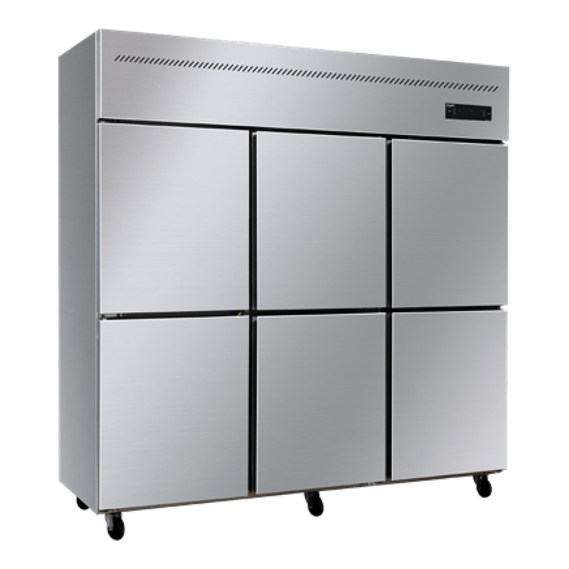 Easy-To-Clean Six-Door Stainless Steel Kitchen Cabinet